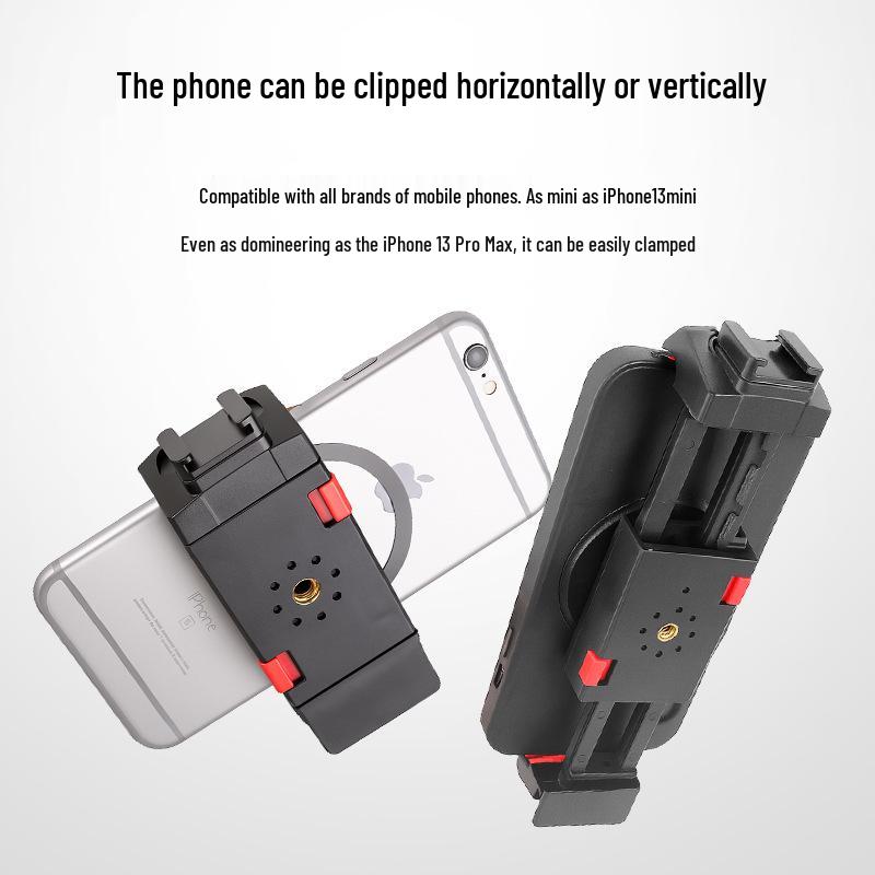 Universal Mobile/Tablet Clip for Live Streaming & Photography, Portable with 1/4" Screw Hole