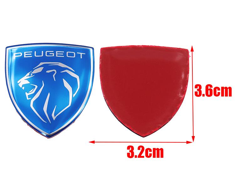1pcs newest Peugeot ABS aluminum 3D steer wheel emblem Sticker Car Steering Wheel Sticker Car Interior Emblem Car Accessories