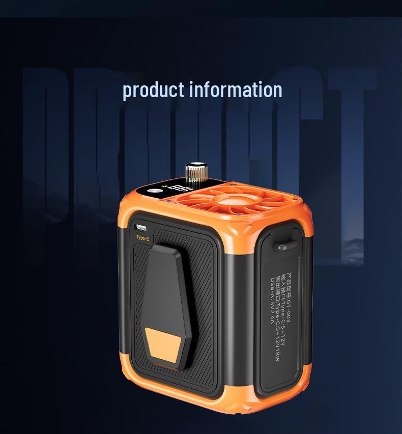 QL High-Speed USB Rechargeable Waist Fan with Large Airflow for Construction Sites