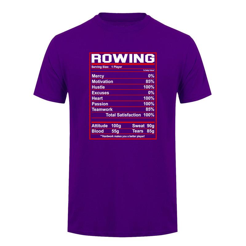 Rowing Nutrition Facts Funny Rower Crew Team Tshirt Sports Athlete Unisex T Shirts Da582