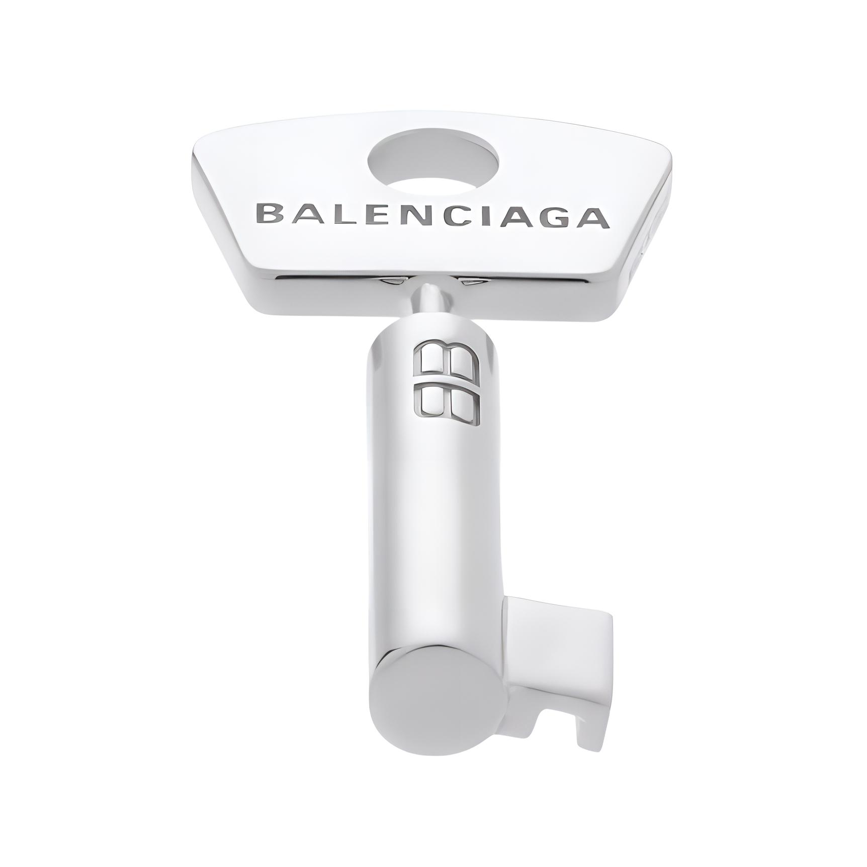 Balenciaga Amour Key Shaped Design Brass Earrings Women earrings Silver 793003TZ77S F,Silver