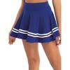 Womens Flared A Line Miniskirt High Waist Wide Elastic Band Casual Striped Hem Skirt for Girls or Ladies Daily Outfits