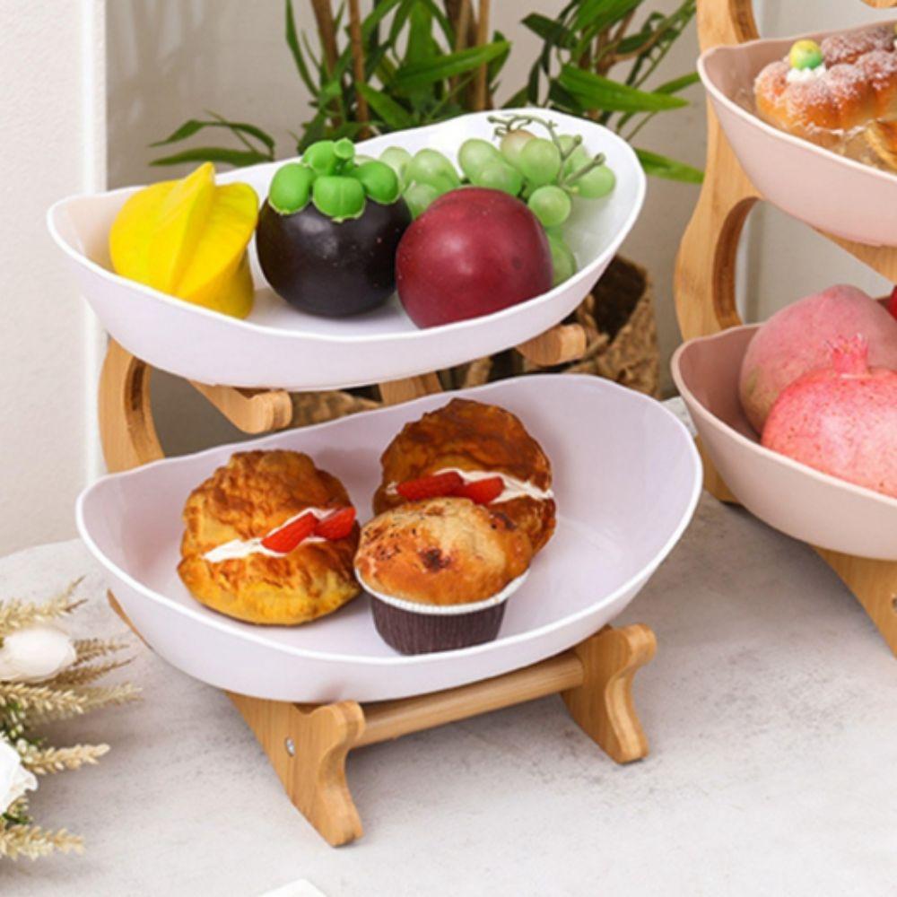 Modern Style Fruit Plate Plastic Material Candy Dish Cake Stand Cake Stand  Snack Serving