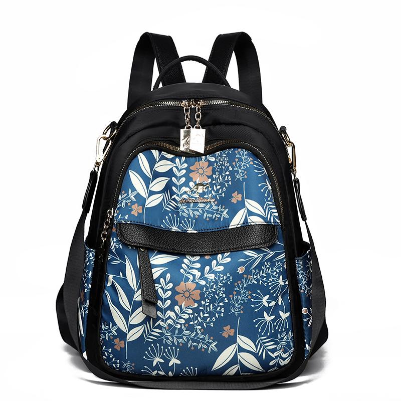 Backpack Women's Printed Oxford Bag Large Capacity Travel Backpack