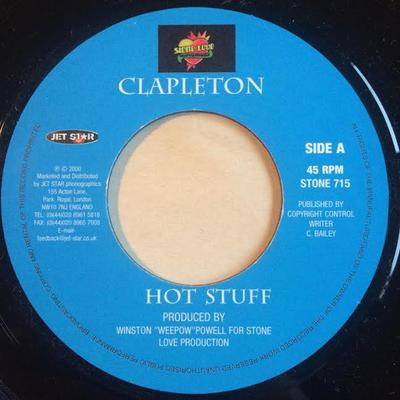 7inch Record CAPLETON / BOBBY CRYSTAL - Hot Stuff / Bye Bye STONE715 Stone Love Move 2000 Jamaica Reggae, Ska & Dub Used