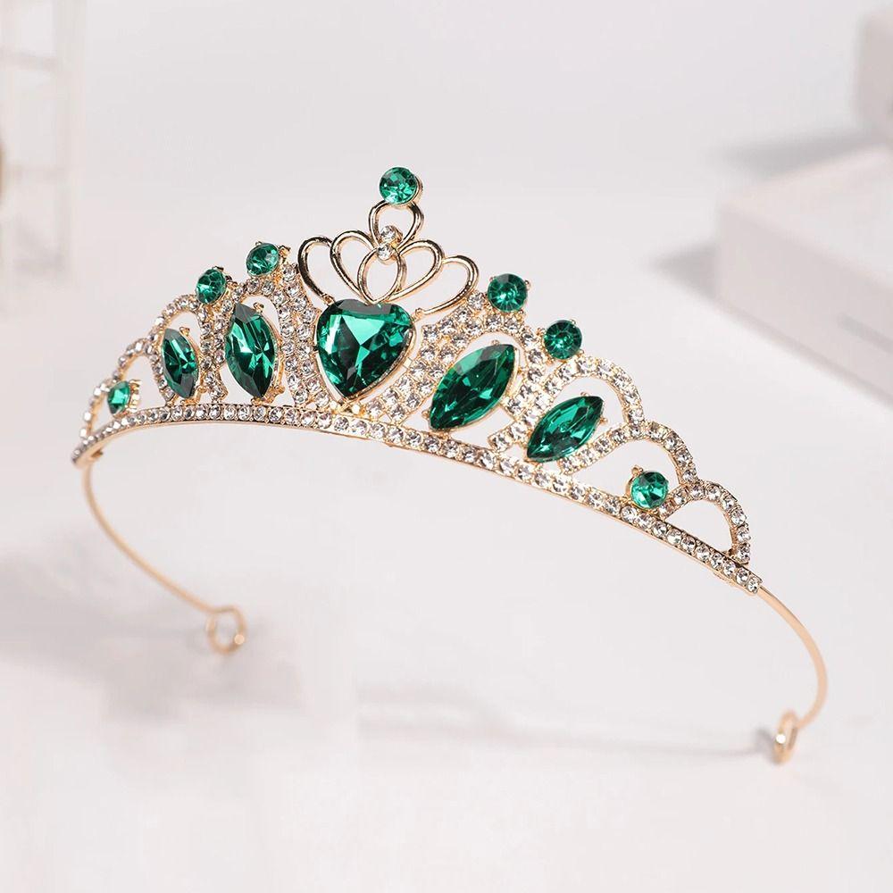 Rhinestone Zinc Zinc Alloy Princess Tiara Bling Bling Children's Crown Fashion Crystal Headpiece Crown  Bride