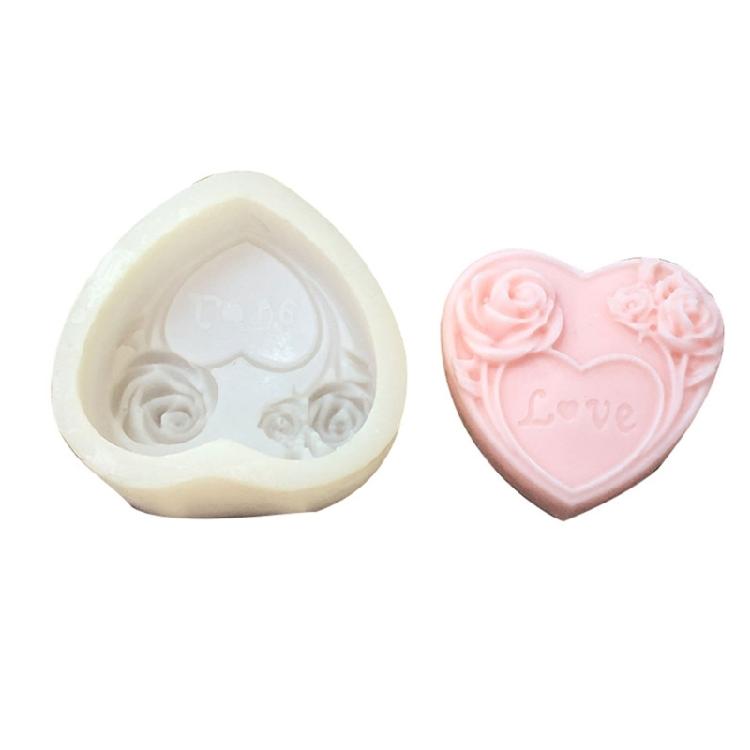 3D Love Heart Rose Silicone Mold Fondant Cake Border Moulds Chocolate Mould 1