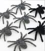 Modèle d'Araignée Araignées Peluches Amusantes pour Halloween Araignée Noire Floquée 3D Réaliste Araignée de Simulation Cartoon Décorations de Fête de Bar