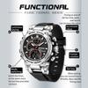 SANDA Watch Cool Trend Multifunctional Sports Waterproof Dual Display Electronic Watch