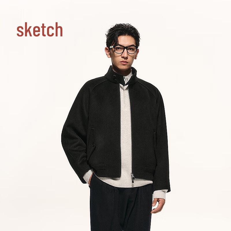 

CROQUIS Men s Winter Wool Blend Stand Collar Jacket XL
