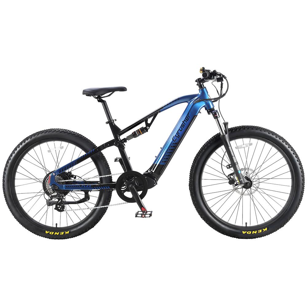 Cyrusher Flex Full Suspension Elektrische Fiets, 48V 15Ah LG Batterij, Shimano 8-Speed