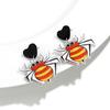 Gotische Spinnennetz Acryl Halloween Ohrringe für Damen 2025 Horror Bunter Anhänger Ohrring Kreativer Party Schmuck Geschenke