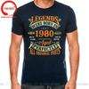 Vintage Legends Are Born In 1980 45 Years Old T Shirt Unisex Made In 1980 Tshirt Birthday Retro Anniversary Tees Streetwear Tshirt