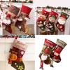 Cute Santa Claus Snowman Elk Socks Shaped Pendant For Holiday Decor