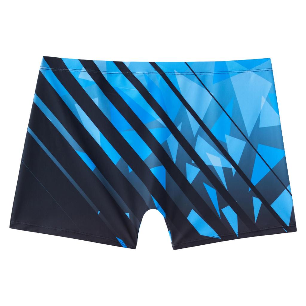 Anta Striped Print Mid-Rise Tight Swim Shorts Men Swimwear Blue 1823531454-2