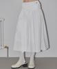 Lense Smocked Shirring Skirt Ivory