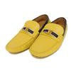 Used 12564 Hockenheim Line 7904 7 LV Logo Yellow Calfskin Driving Shoes 10.2" Excellent Condition LV Signature Jaune