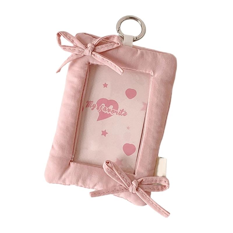 Photocard Holder Korean Popular Photo Card Holder with Keychain ID Cards Holder Pendant Keychain Student Card Sleeves