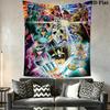Saint Seiya Legend Sanctuary Tapestry Fashion Print Wallmounted Soft Background Cloth Work Of Art