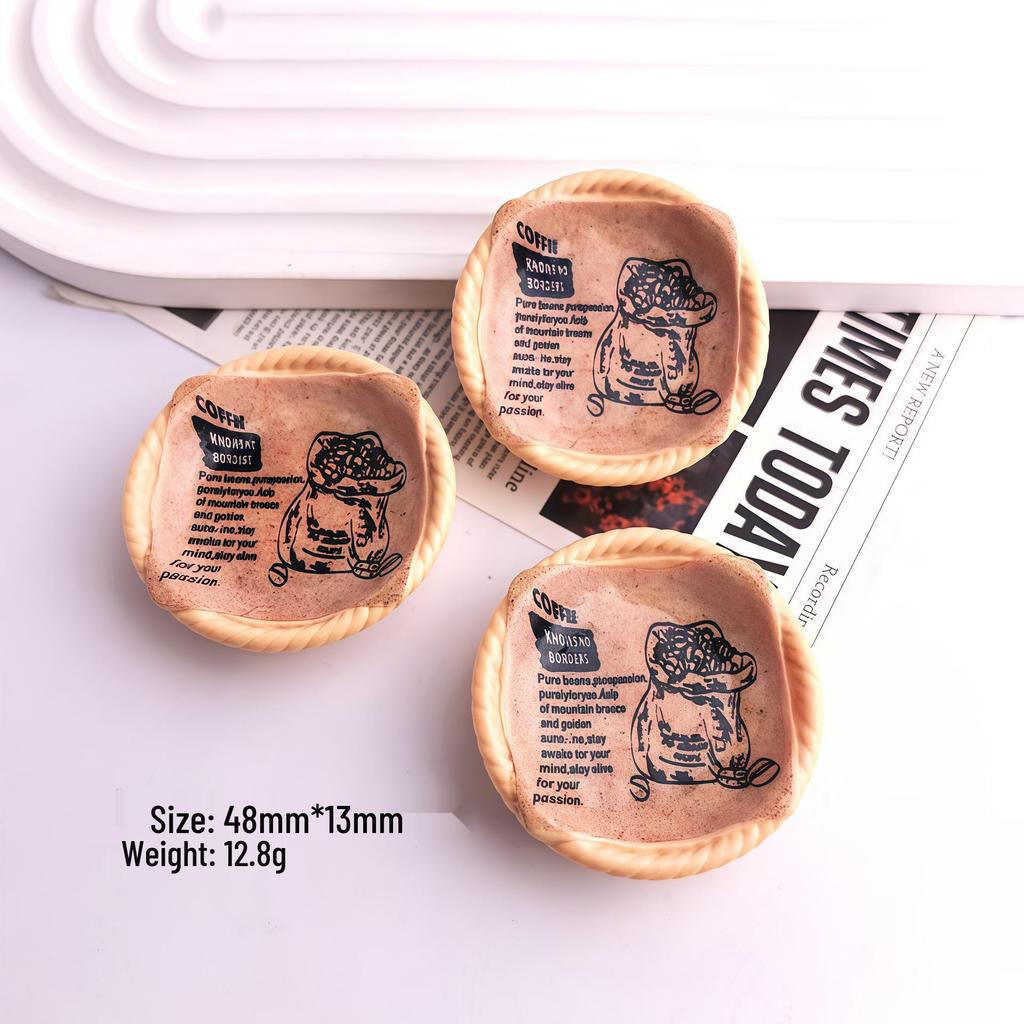 Creative DIY Resin Miniature Food and Newspaper Placemat Ornaments