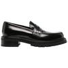 Off-White Top Layer Cowhide Round Toe Slip-On Loafers Men Loafers Black OMIG008F23LEA0011010