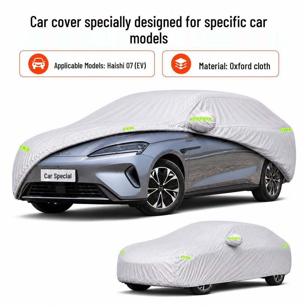 Sea Lion 07EV Car Cover: Sun Protection, Waterproof, Heat Insulation, All-Season, Oxford Cloth.
