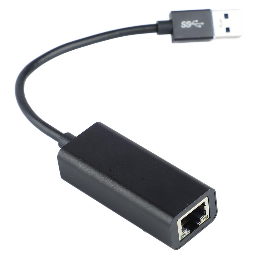 USB C To Ethernet Adapter With Light USB Type C To RJ45 Gigabit Cable Converter for Tablet Black