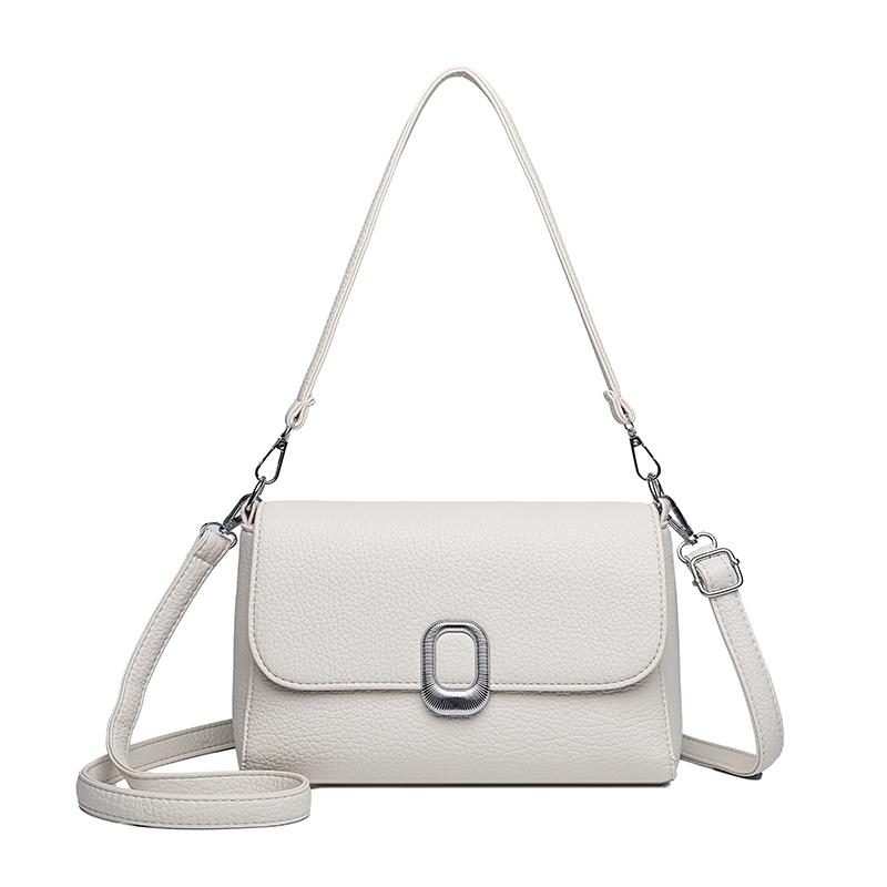 Sac Bandoulière en Cuir Souple pour Femmes Sac à Épaule Aisselle Grande Capacité Commuter Petit Sac Carré