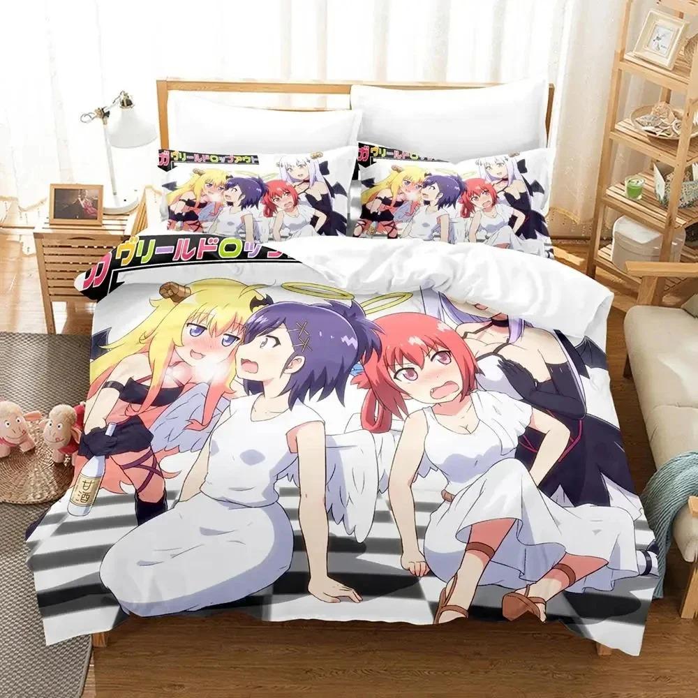 Anime Gabriel Dropout Bedding Set Duvet Cover Bed Set Quilt Cover Pillowcase Comforter King Queen Size Boys Adult Bedding Set