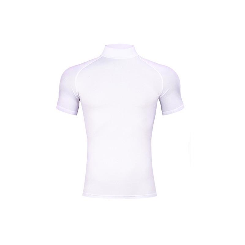 

Men s Lightweight Tight-Fit Short Sleeve Yoga T-Shirt - Breathable, Quick-Dry Fitness & Running Top XXXL (90-100kg) белый