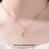 S925 Sterling Silver Moissanite Moonlight Jade Rabbit Necklace - Sweet Clavicle Chain Qixi Gift for Women