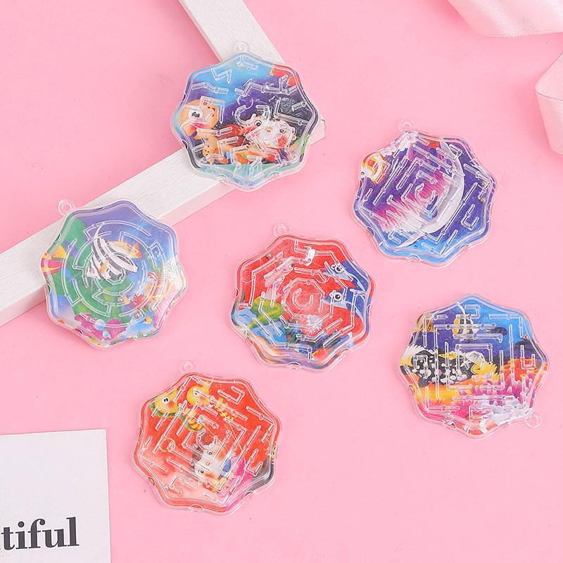 Marble Plastic Bead Maze Toy With Octagonal Track For Childrens Learning Early