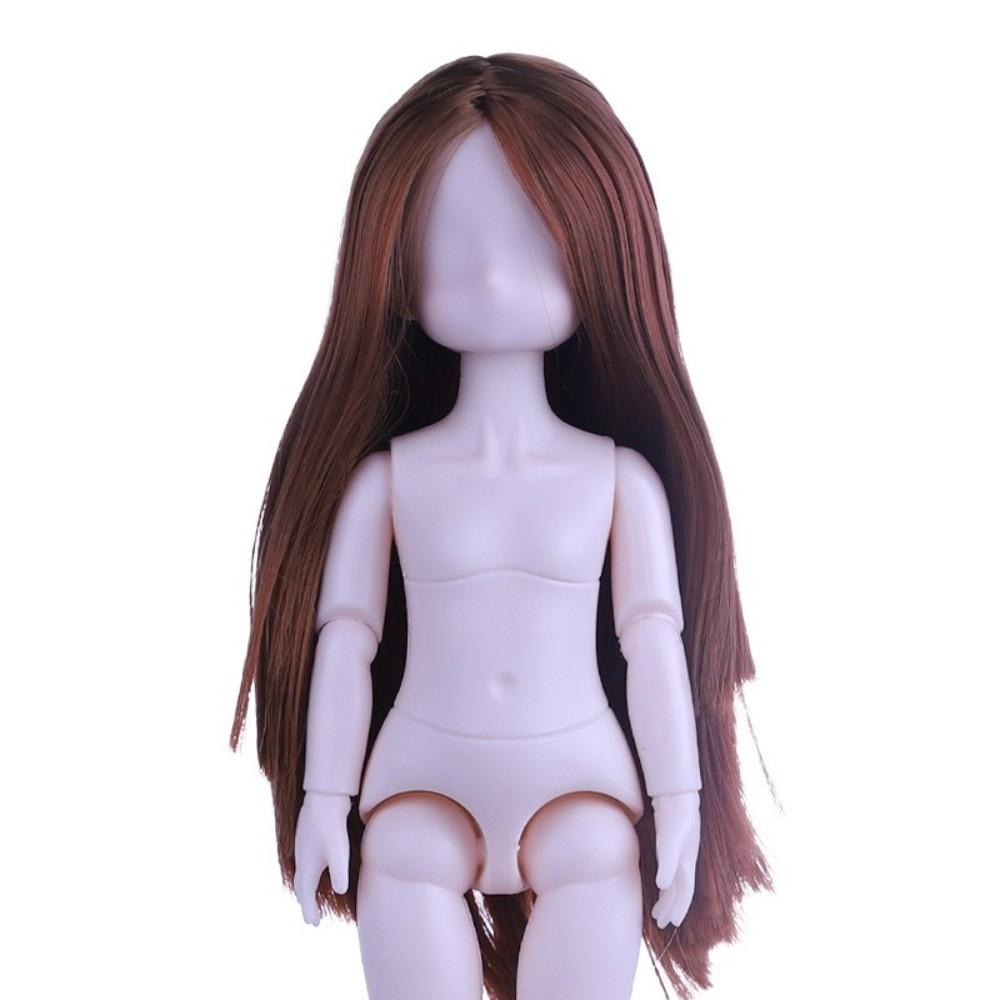 White Skin Doll Hair Transplant Head Straight Hair 1/6 BJD Girl Body Joints Movable Body Toys