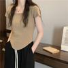 2026 Summer Korean Style Women's U-Neck Slimming Short Sleeve T-shirt