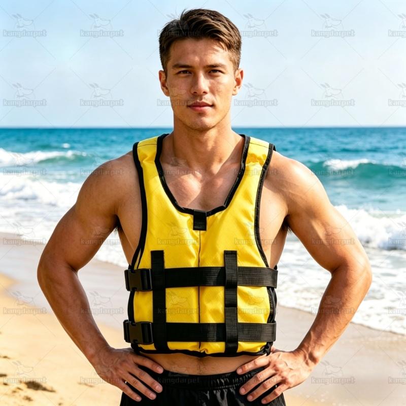 Adjustable Life Jacket for Adults Multi-color Buoyancy Vest for Fishing Boating Swimming Water Sports