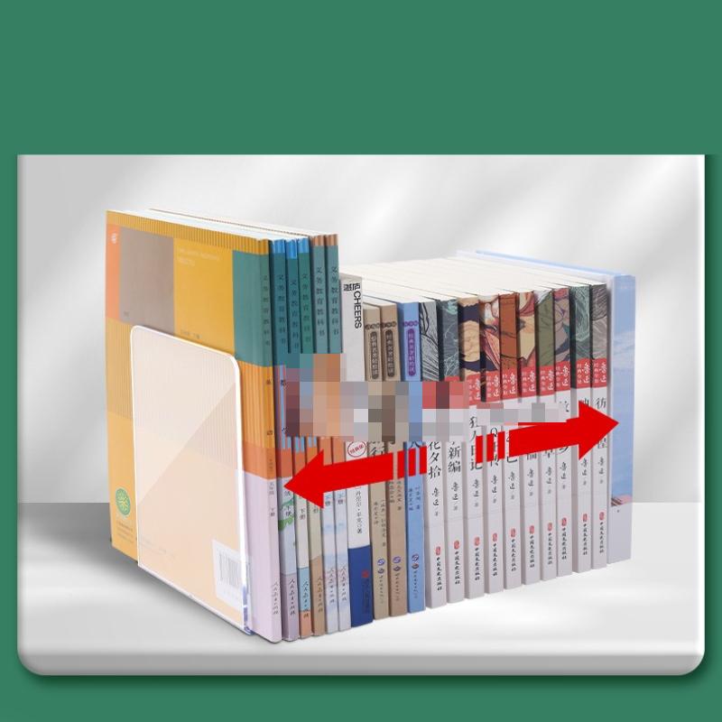 18x12x12cm Estante de Livros de Acrílico Vidro Orgânico Suporte de Livros em L Suporte de Livros Espessado Antiderrapante Rack de Armazenamento e Organização de Mesa Material de Estudo