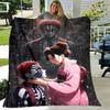 Demon Slayer Akaza printed throw blanket—lightweight,soft,warm;versatile blanket for all seasons—perfect as &air-conditioning throw,nap blanket
