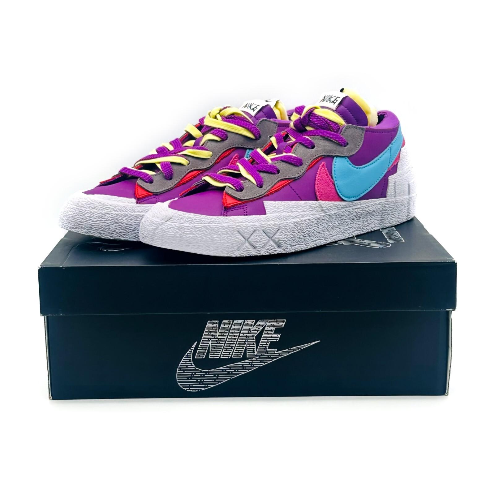 DM7901-500 KAWS sacai Nike Blazer Low Пурпурный Сумеречный Синий Белый Желтый Розовый Красный 9.5