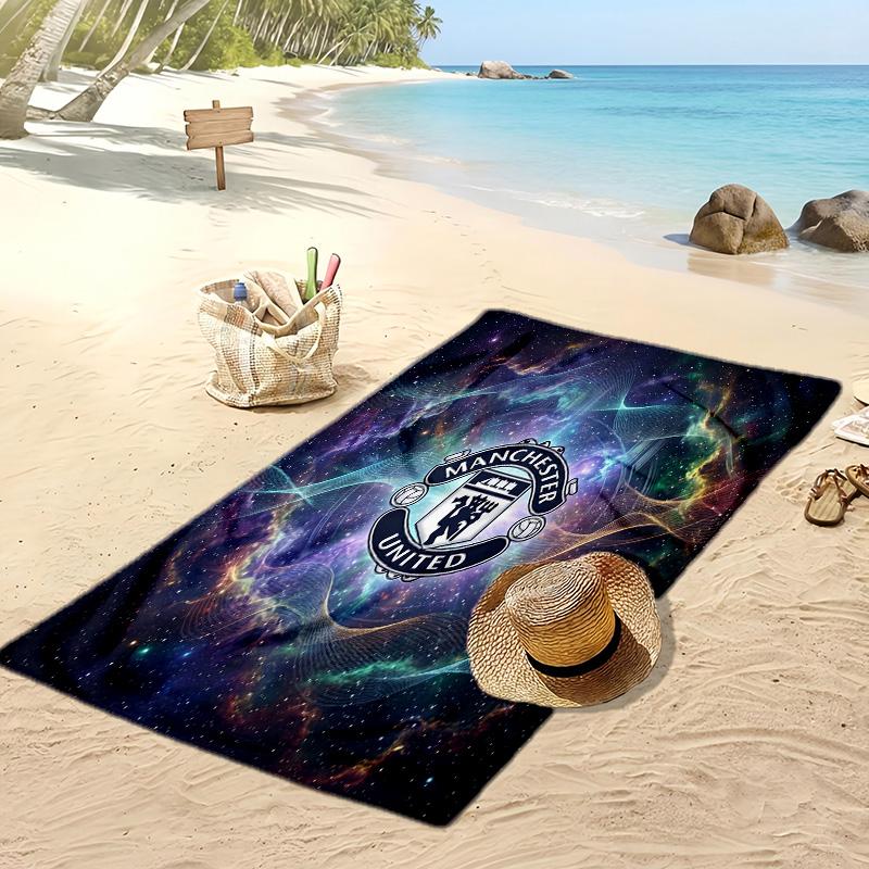Manchester United Printed Beach Towel Quick Dry Soft TowelPortable Large Rectangular Beach Blanket for Travel Swimming Pool