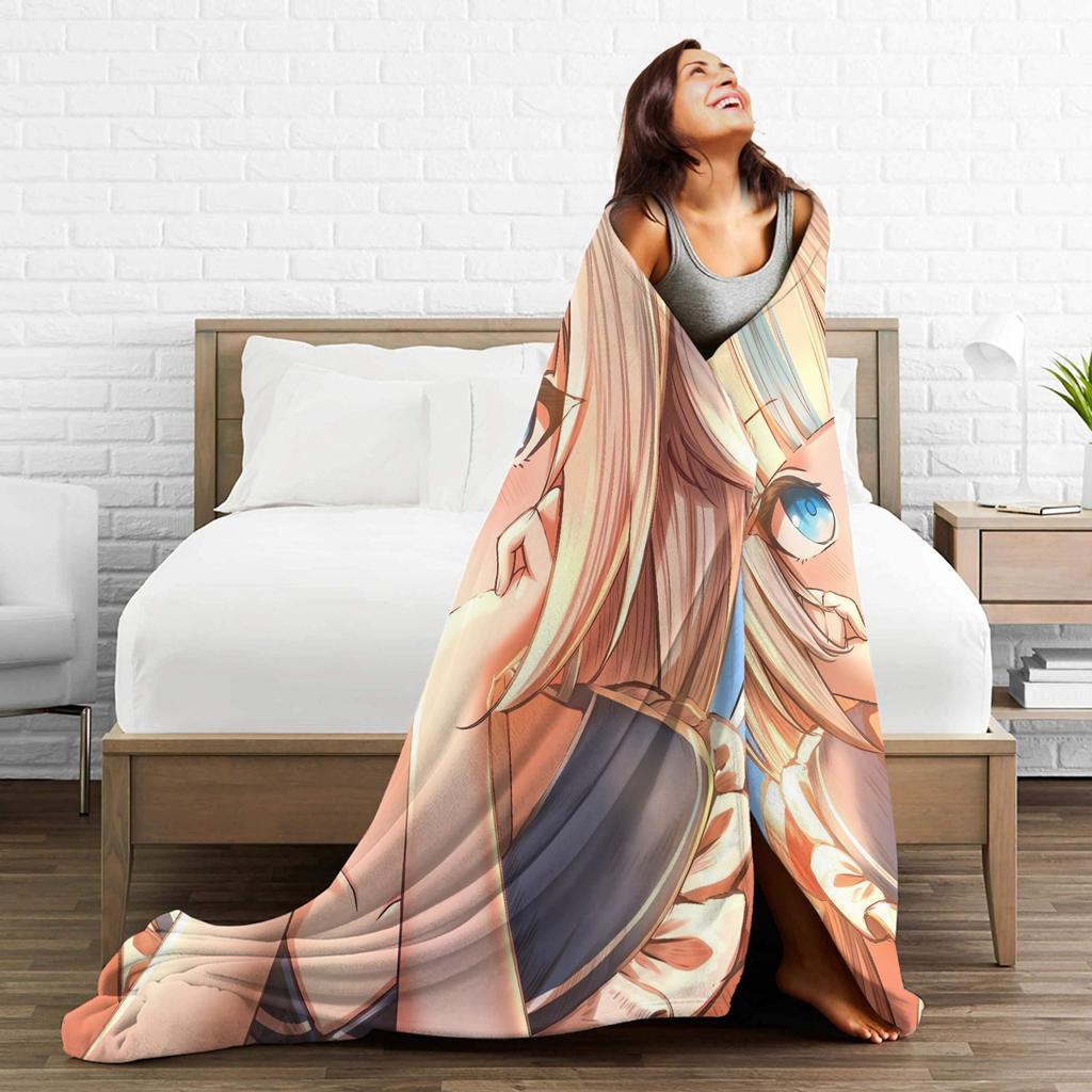 Sameko Saba Blankets Warm Comfortable Plush Throw Blanket For Living Room Travel Office Flannel Bedspread Bed Cover