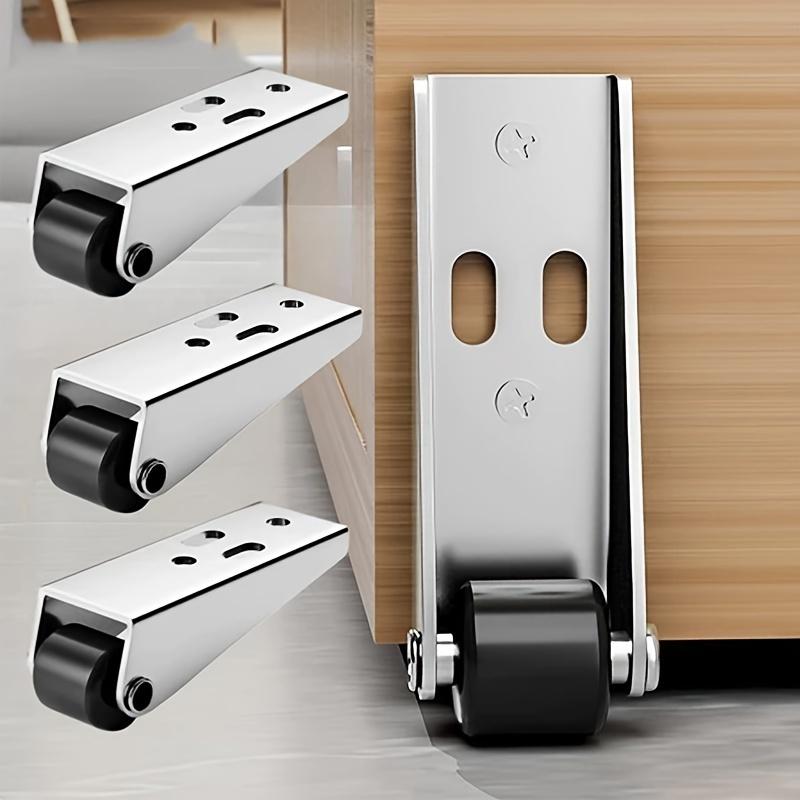 4PCS Heavy Duty Universal Wheel Set with Screw - Silent Nylon Wheel for Sliding Doors and Vertical Miniature Furniture