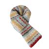 Fair Island mixed-color scarf women's autumn and winter warm retro high-end knitted scarf Korean atmosphere
