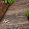 New Glossy Hollow Love Snake Bone Chain Long Pendant Women's Simple and Advanced Autumn and Winter Heart-shaped Long Necklace
