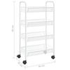 VidaXL 4-Tier Kitchen Cart White 46x26x85 Cm Iron 336326