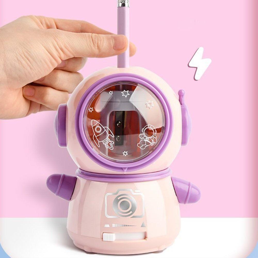 Astronaut/Panda Design Electric Pencil Sharpener Hand-cranked Mechanical Tool  Creative Stationery