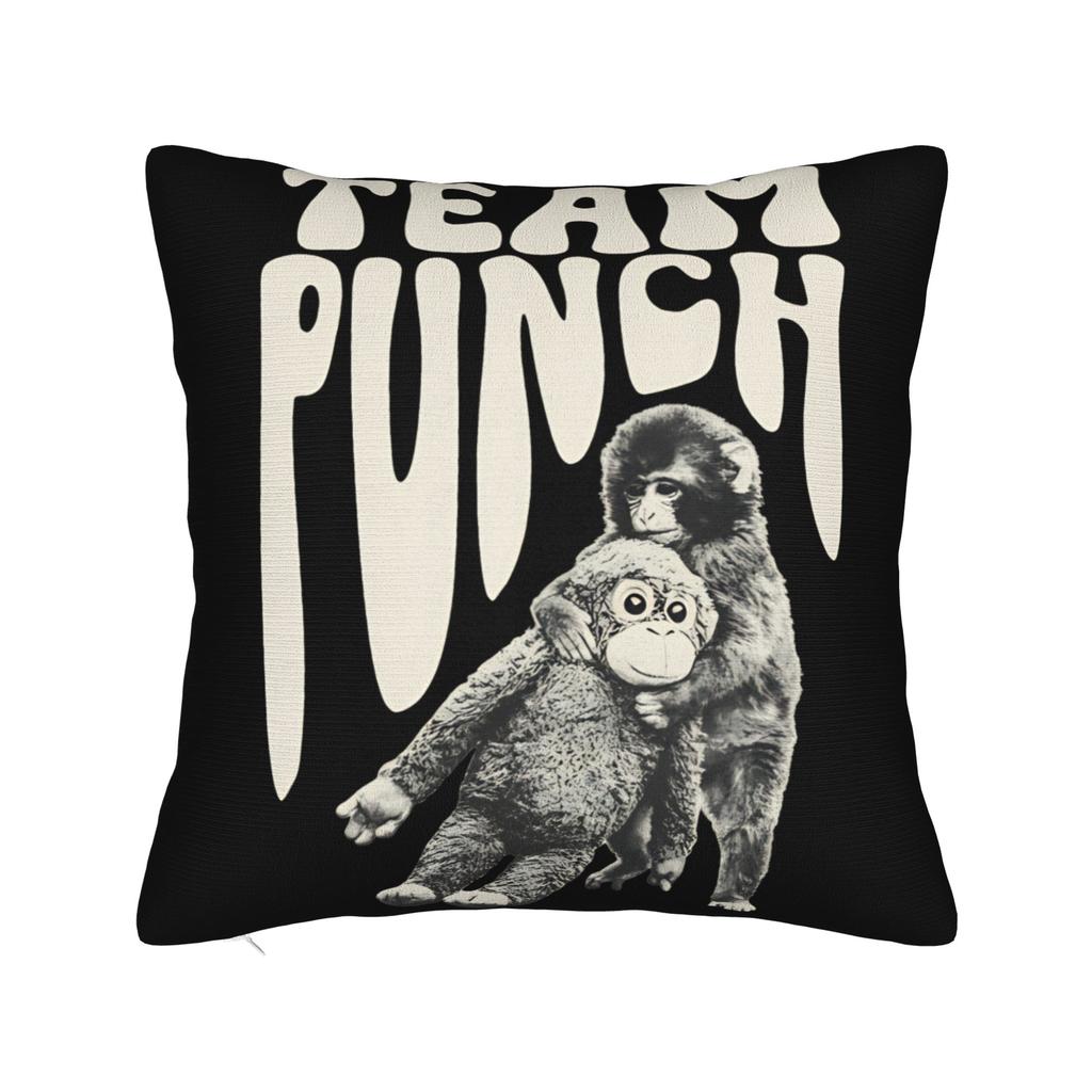 Pillow Case Baby Monkey Punch Cute Monkey Punch Comfy Pillow Cover For Office Car Home Decor Retro Trendy Pillowcases