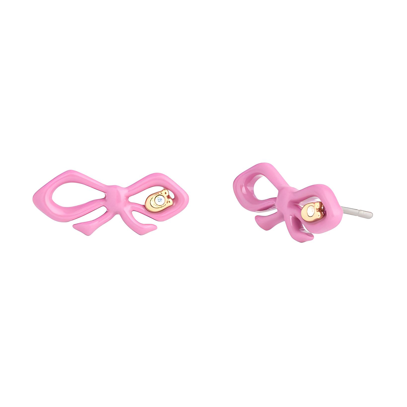 Coach Resin Earrings Women Earrings Pink CAD68-GD-PK F,Pink
