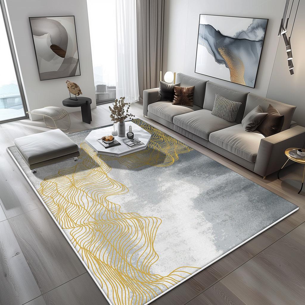 Nordic Luxury Large Living Room Carpets Abstract Decoration Home Sofa Bedroom Rug 200x300cm Lounge Cloakroom Non-slip Floor Mat
