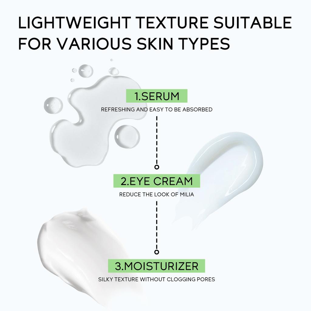 QUIYUM Kwas hialuronowy Nawilżający i nawilżający Kosmetyki Pielęgnacja skóry 3-częściowy zestaw do pielęgnacji skóry