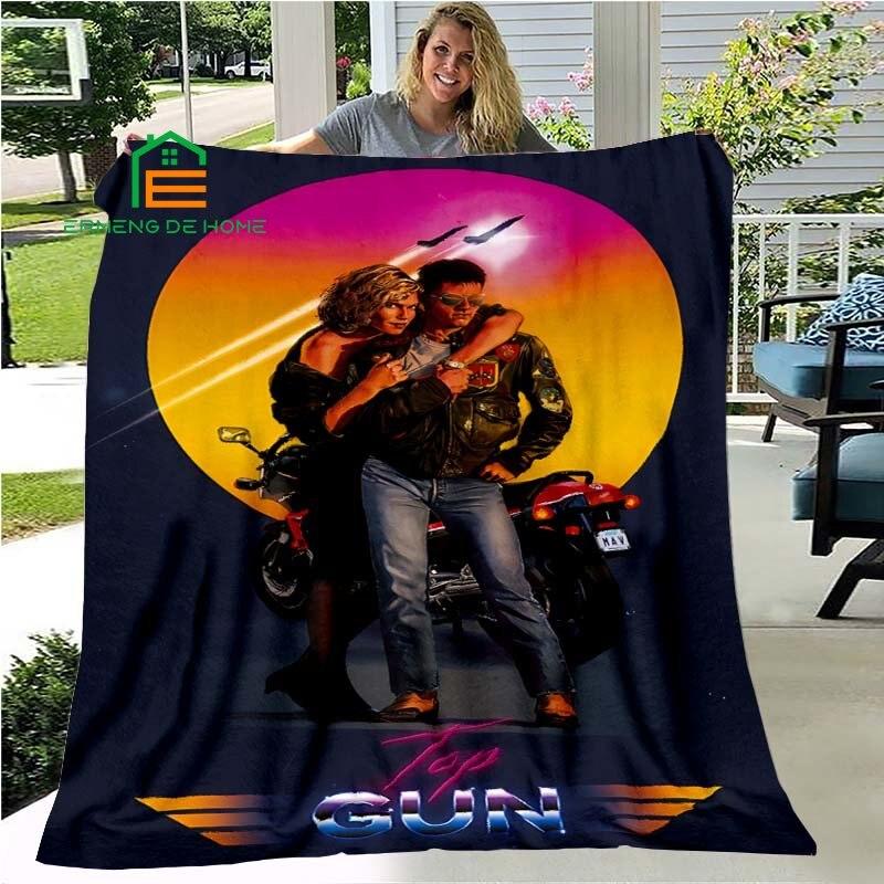 3D Printing Top Gun Blanket for Home, Picnic, Travel, Plane, Office and For Adults, Kids, Elderly 5 Sizes